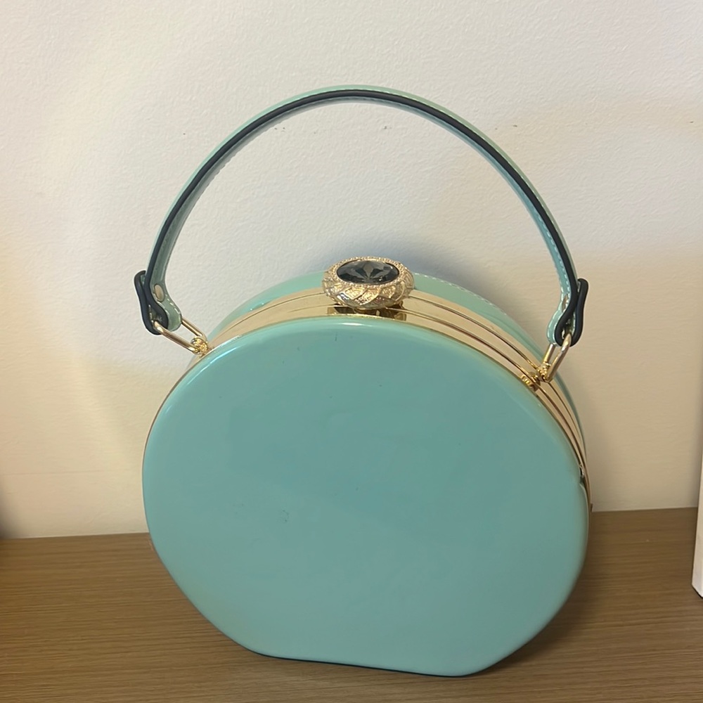 Teal hand bag